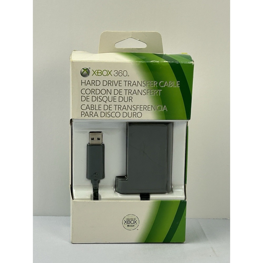 Xbox 360 Hard Drive Transfer Cable OEM Microsoft Data Kit Open Box